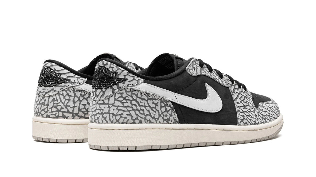 Air Jordan 1 Low OG Black Elephant Print - Classic Basketball Sneaker
