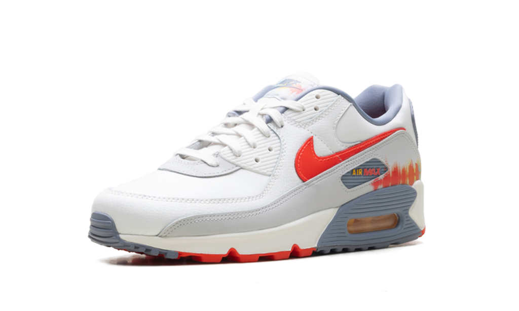 Air Max 90 Premium "Summit White Ashen Slate Pure Platinum Bright Crimson" HJ9147 121