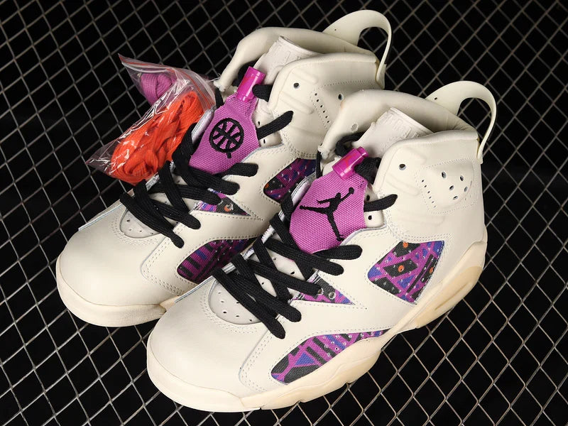 Air Jordan 6 Retro "Quai 54 Sail Black Purple"