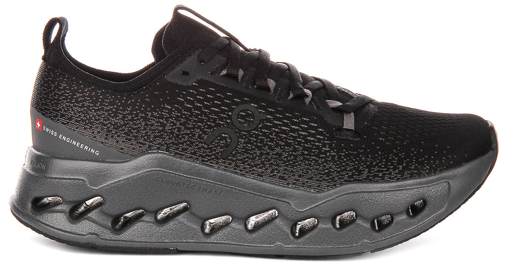 On Running Cloudsurfer Max In Black Grey For Women