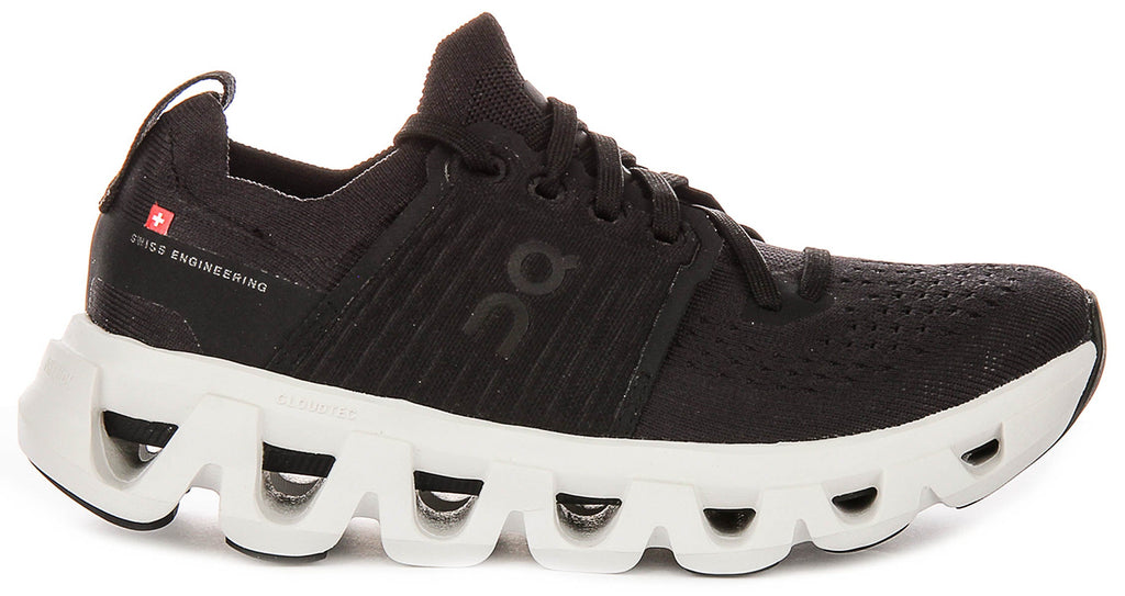 On Running Cloudswift 4 In Black White For Women