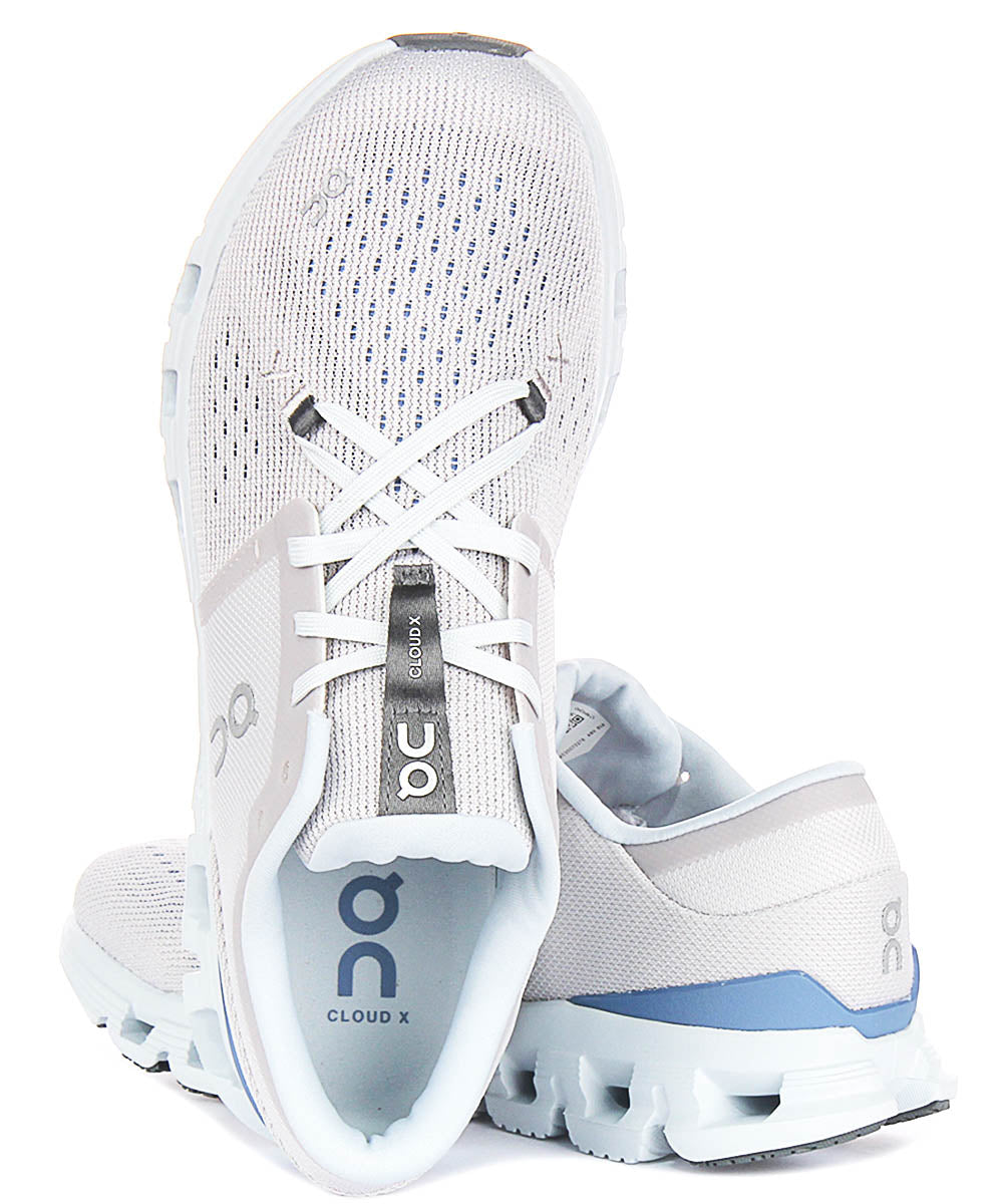 On Running Cloud X 4 In Grey Blue For Women