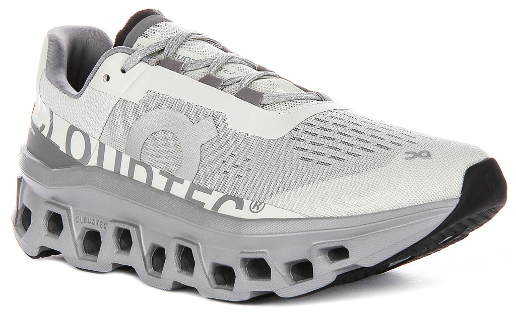 On Running Cloudmonster In Light Grey For Men