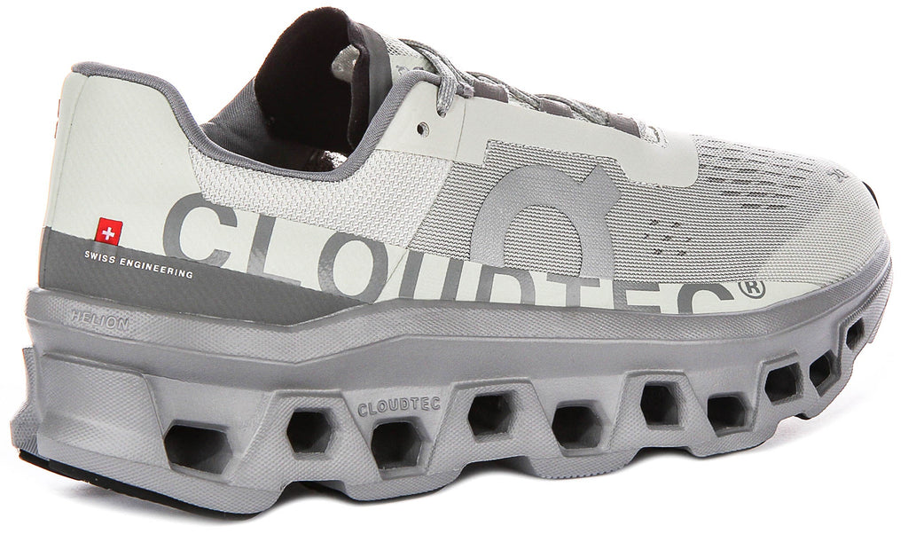 On Running Cloudmonster In Light Grey For Men