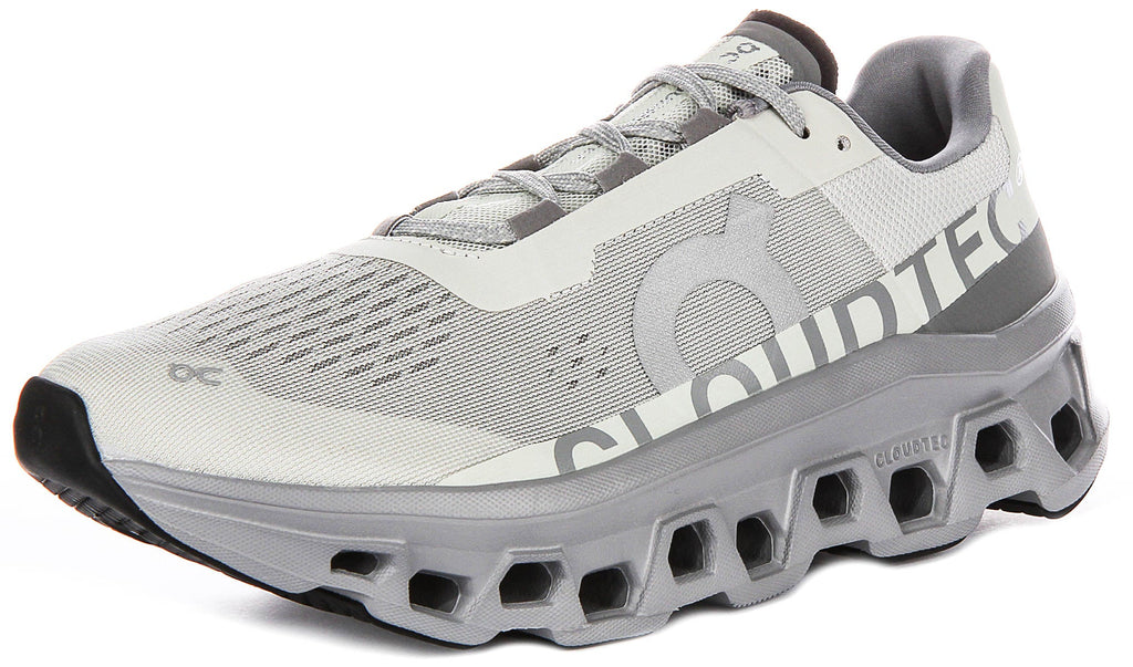 On Running Cloudmonster In Light Grey For Men
