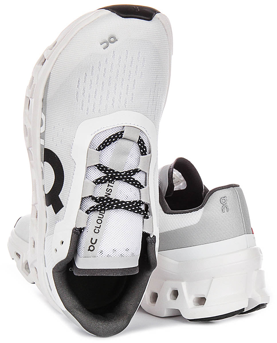 On Running Cloudmonster In White Black For Women