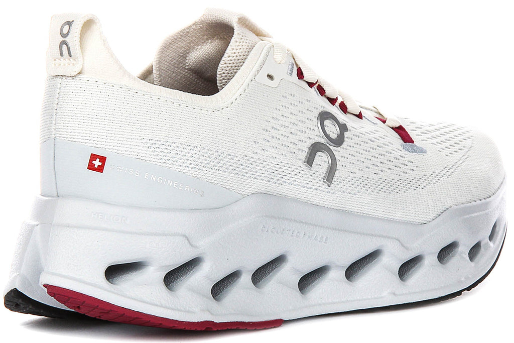 On Running Cloudsurfer Max In White Pink For Women